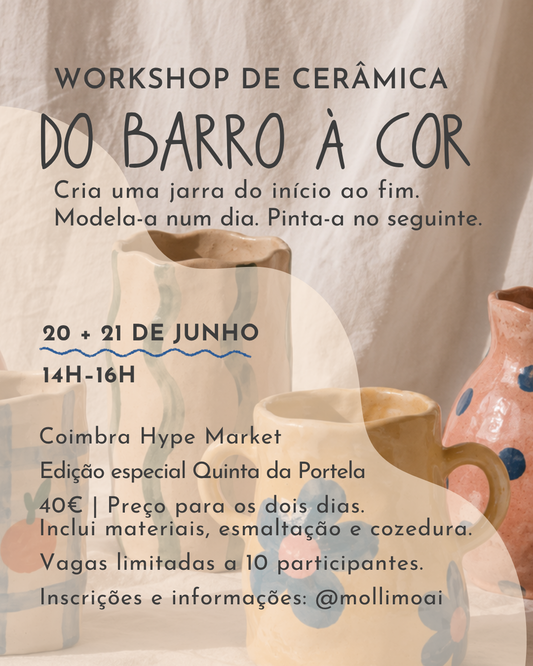 Workshop de Cerâmica: Do Barro à Cor | 2 Dias
