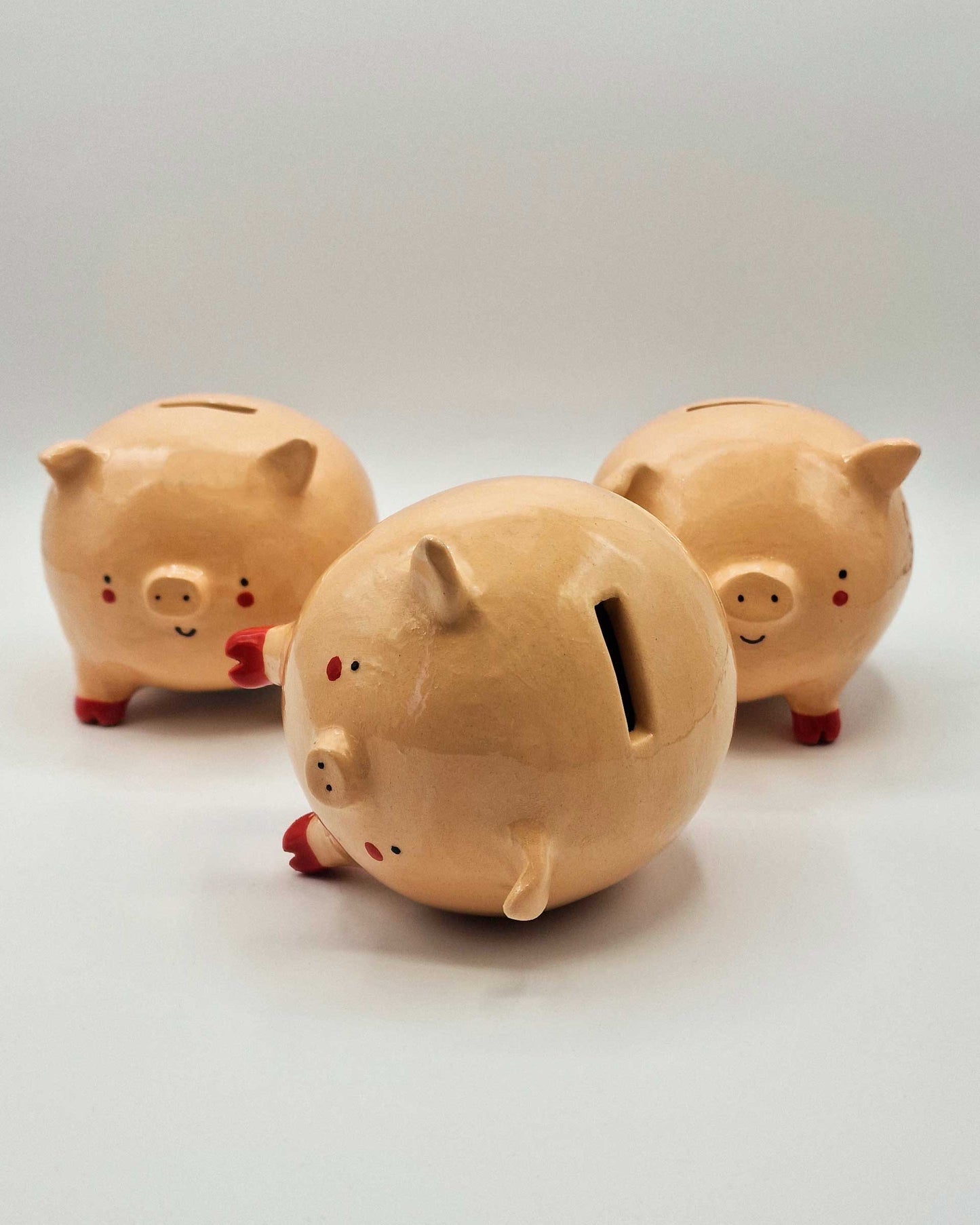 Piggy Bank: Little Pig with Red Boots