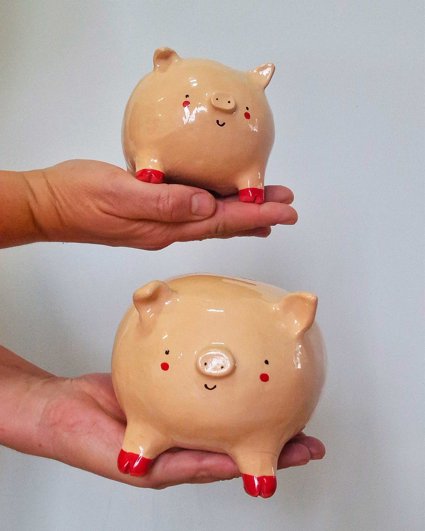 Piggy Bank: Little Pig with Red Boots