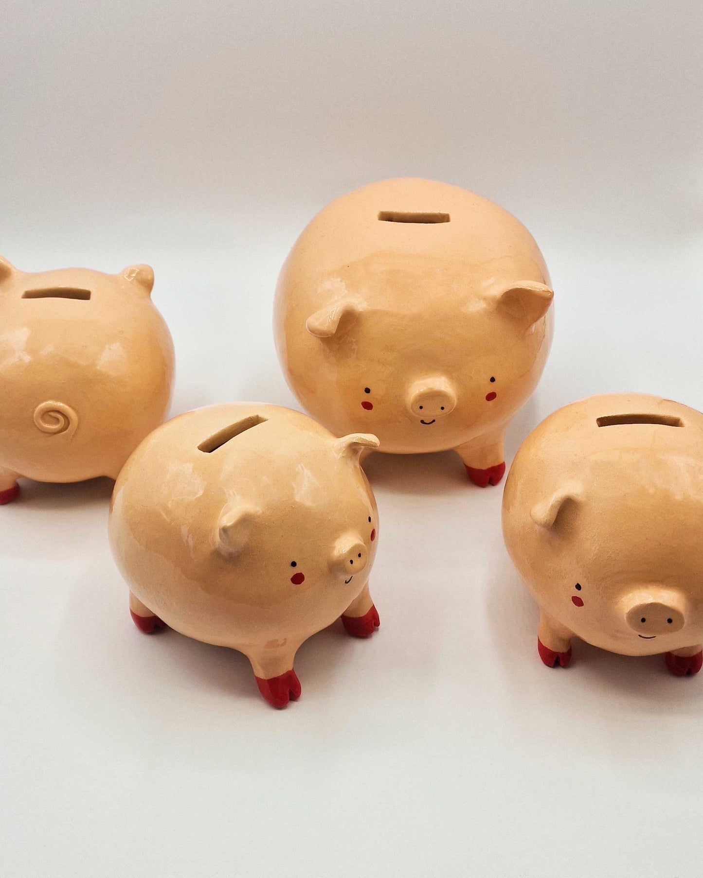 Piggy Bank: Little Pig with Red Boots