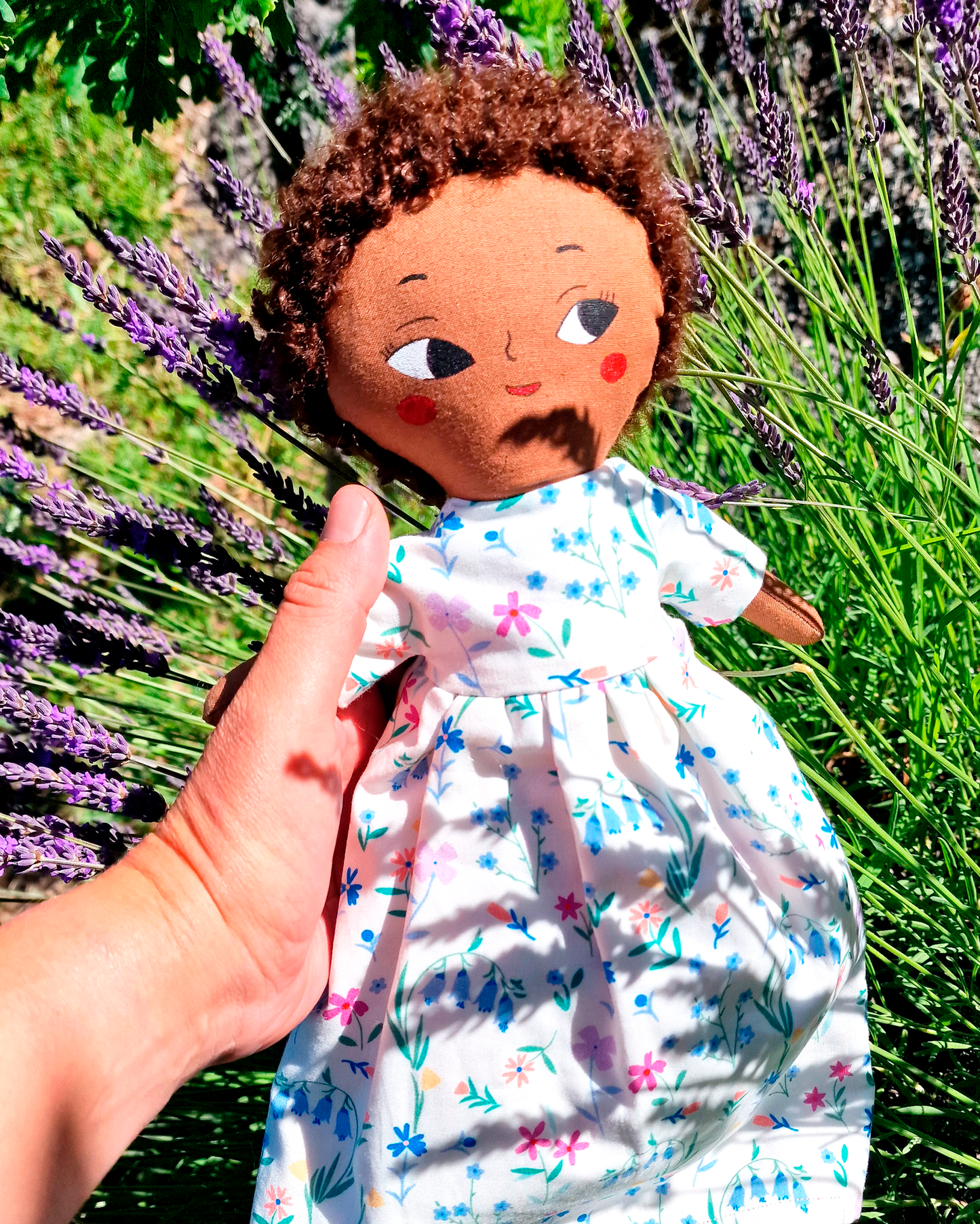 Reversible Doll: Floral and Vichy