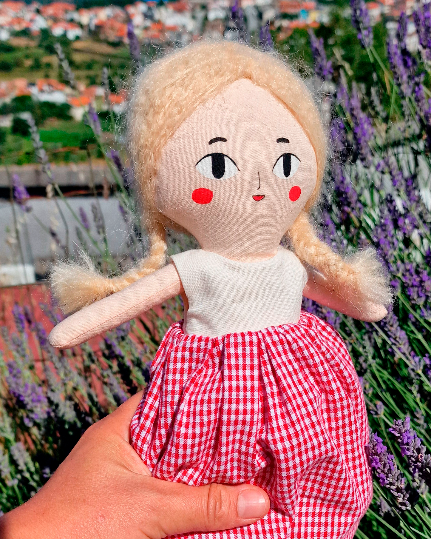 Reversible Doll: Floral and Vichy