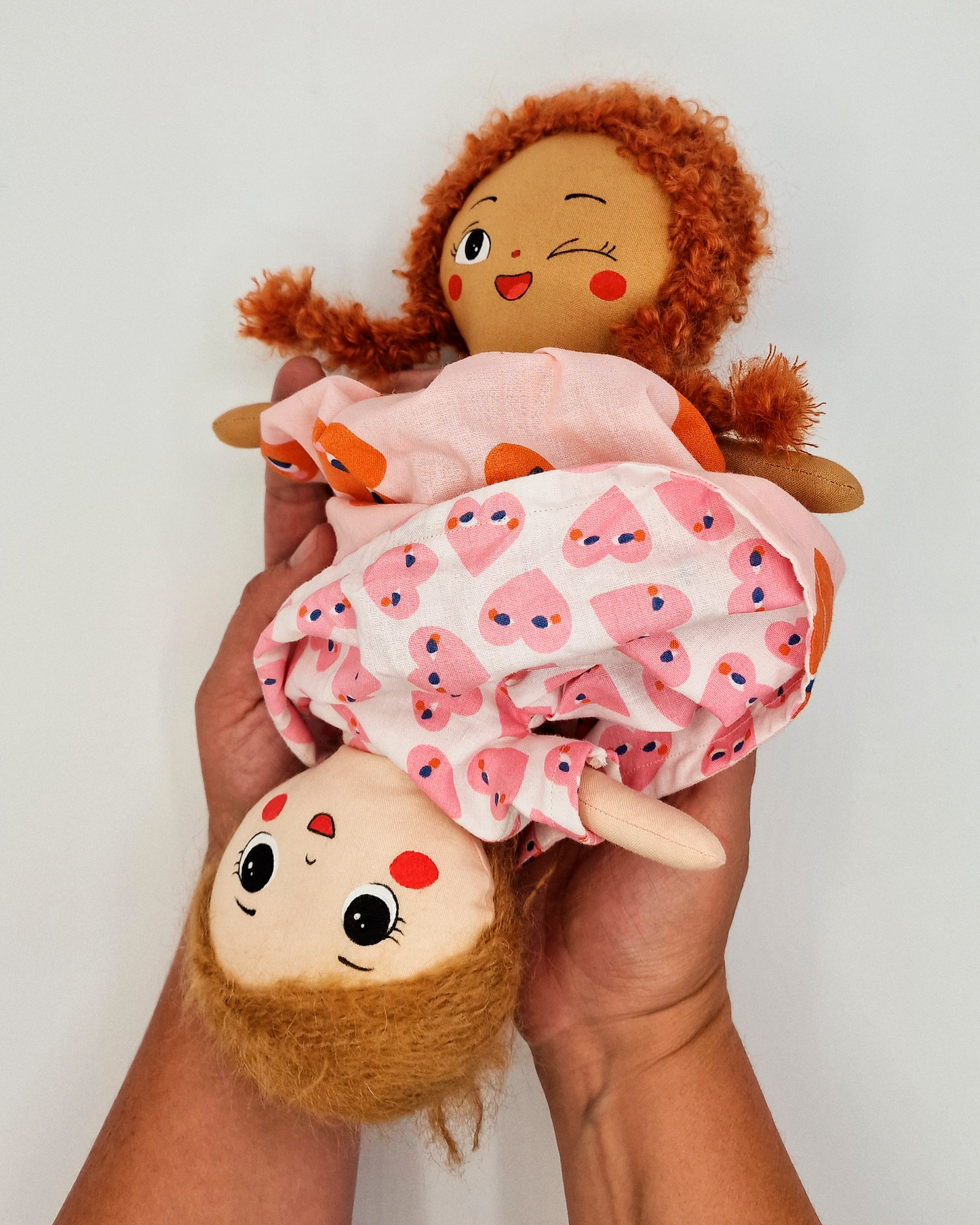 Reversible Doll: Hearts everywhere